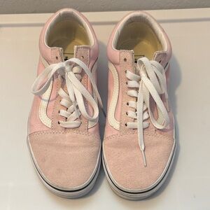 Vans Women's Pink Low-Top Suede & Canvas Sneakers